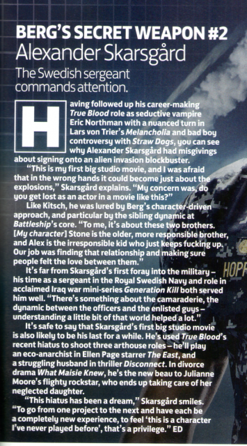 Peter Berg’s No.2 Secret Weapon in ‘Battleship’ is Alexander Skarsgård