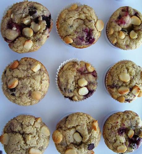 Macadamia Chocolate Chip Berry Muffins