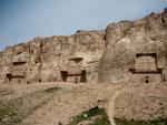 View of three of the four tombs (Persian crosses)