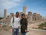 Sonya and Travis with Apadana Palace in the background