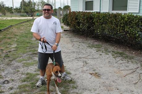 volunteer walking dog, adopt a dog, rescue dog, big dog ranch, Raymond Lee Jewelers