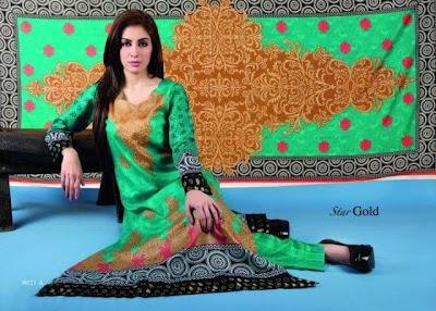 Star Gold Lawn By Naveed Nawaz Textiles For Spring Summer 2012