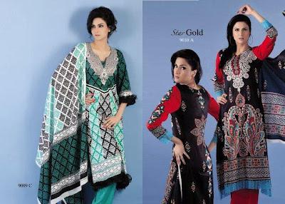 Star Gold Lawn By Naveed Nawaz Textiles For Spring Summer 2012