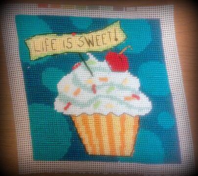 Cupcake Needlepoint