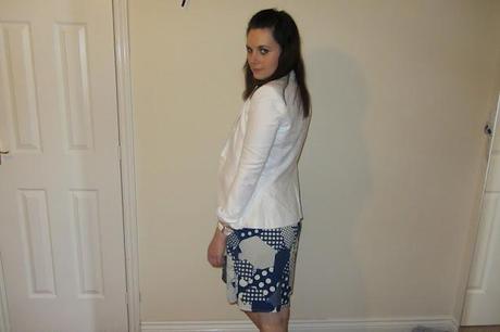 H&M; white blazer