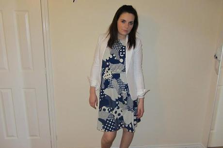 H&M; white blazer