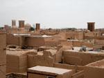 Looking over Yazd old city, windcatchers protruding