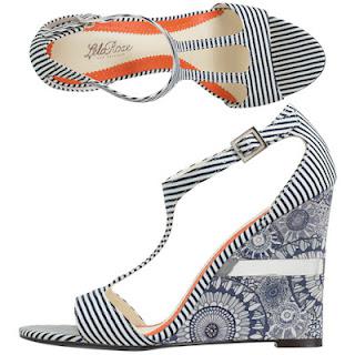 Shoe of the Day | Lela Rose for Payless Mapleton Printed T-Strap Wedges