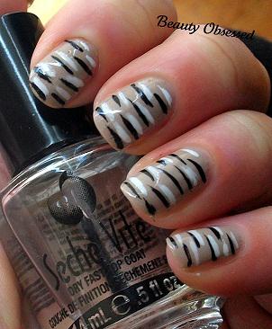 A Year's Challenge Week 14: Striped Mani