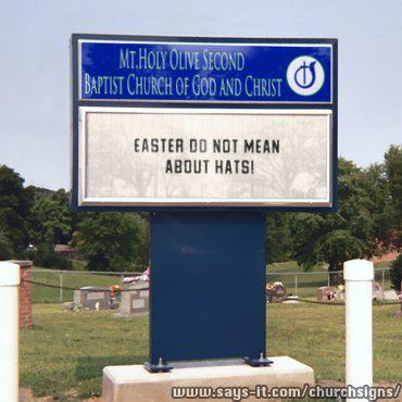 Easter Do Not Mean About Hats! -Shirley Q Liquor