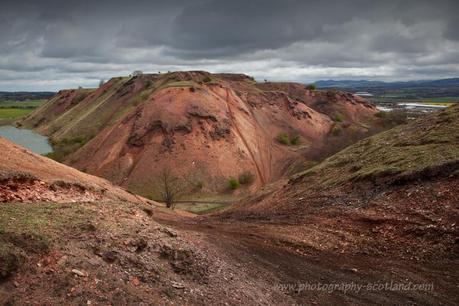 Landscape photo - shale bings in West Lothian, Scotland