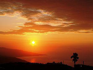 Sunrise over the south beach of Jamaica.