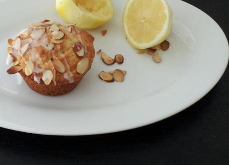 Lemon Almond Muffins with Lemon Glaze