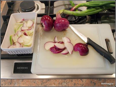 Harvesting onions