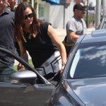 Jennifer Garner and children leaving church