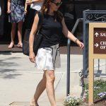 Jennifer Garner and children leaving church