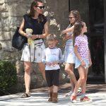 Jennifer Garner and children leaving church