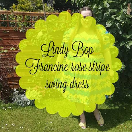 Lindy Bop Francine rose stripe swing dress