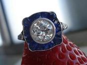 Sapphire Halo Engagement Ring Single Stone