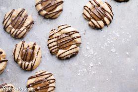 Salted Caramel Thumbprint Cookies (Gluten Free, Paleo + Vegan)