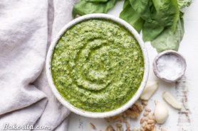 Spinach Basil Pesto (Paleo, Vegan & Whole30)