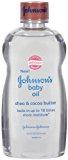 Image: Johnson's Baby Oil with Shea and Cocoa, 14 Ounce - Pure mineral oil - Long lasting moisturization