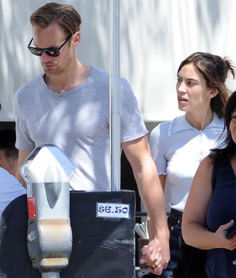 Alexander Skarsgard and his girlfriend Alexa Chung head to lunch at Joan's on Third