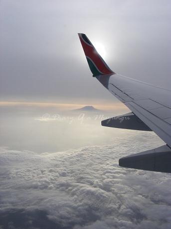 aerial views Kilimanjaro 