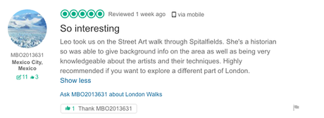 #London Walkers Review #LondonWalks: #StreetArt 