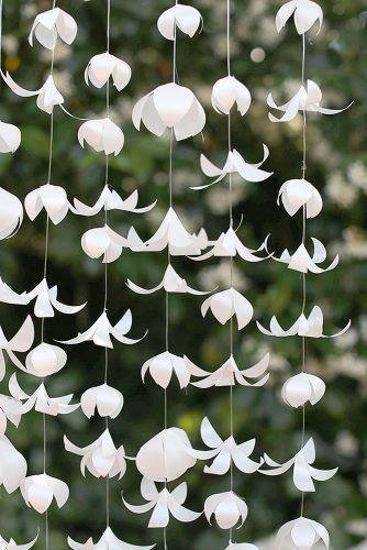 cheap wedding decorations paper white flowers garland lia griffith