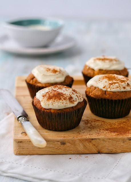 Date, Carrot and Apple Muffins with Cream Cheese Topping (No added sugar)