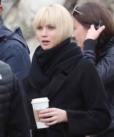 Jennifer Lawrence on the set of 'Red Sparrow'