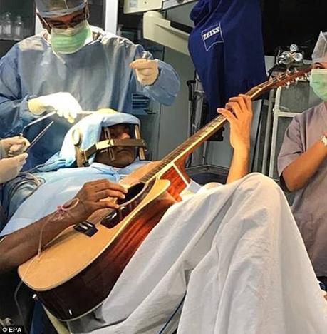 'Roshan - Keep smiling !' -  Dystonia : Surgeon plays guitar undergoing skull surgery