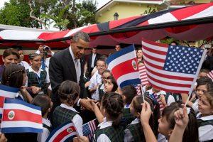 Barak Obama visits student in Costa Rica