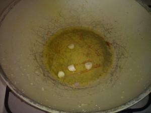 Gnocchi con polpa di granchio e gamberetti. Potato dumplings with crab meat and shrimp”