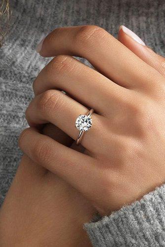 rose gold wedding rings simple diamond round bluenilediamond via instagram