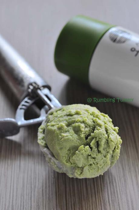 Eggless Matcha Ice Cream