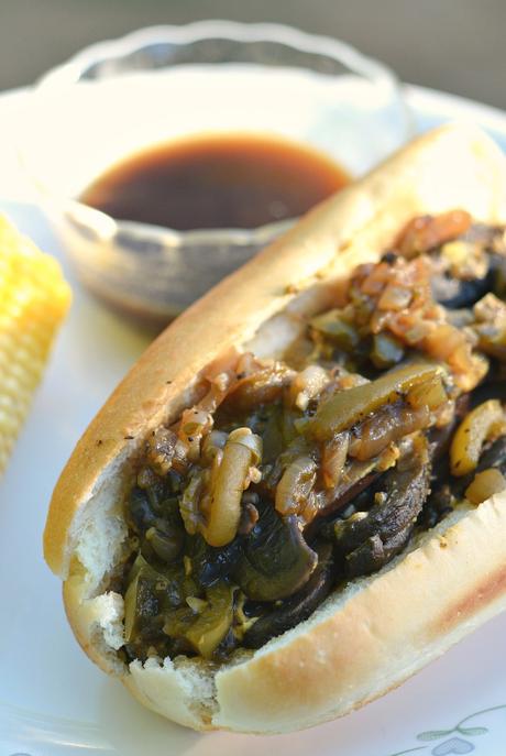 vegan portabella french dip