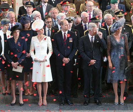 Duchess Kate repeated a McQueen coatdress for a somber ceremony in Belgium