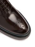 Stacked For Fall:  Prada Raised-Sole Leather Oxford Shoes