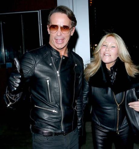 Lloyd Klein and Jocelyn Wildenstein leaving Boa Steakhouse