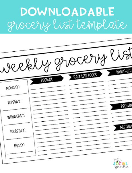 Living Your Best Life + Free Grocery List Template