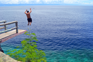Cliff Diving In Panglao