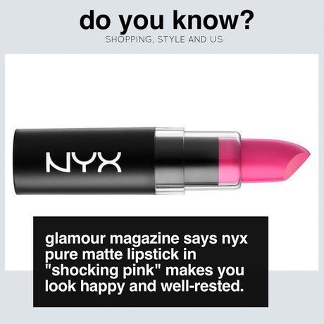 Do you know that NYX most selling ick lipstick in US is Shocking Pink?