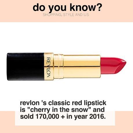 Do you know that Revlon's classic red lipstick is Cherry In The Snow?