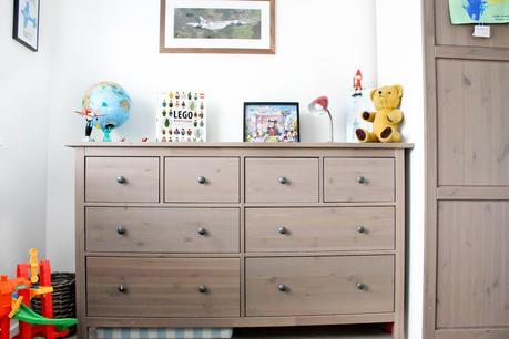 kids decor, kids room, plane themed room, ikea drawers, 