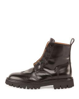 Interrupting Summer With A Boot:  Maison Martin Margiela Wing-Tip Leather Combat Boot