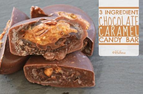 3 Ingredient Chocolate Caramel Candy Bars