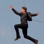 Tom Cruise filming stunts for Mission Impossible