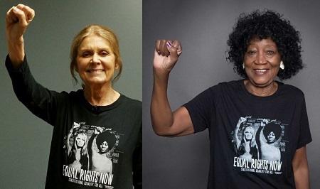 Gloria Steinem, Dorothy Pitman Hughes iconic t-shirt to support equal rights amendment